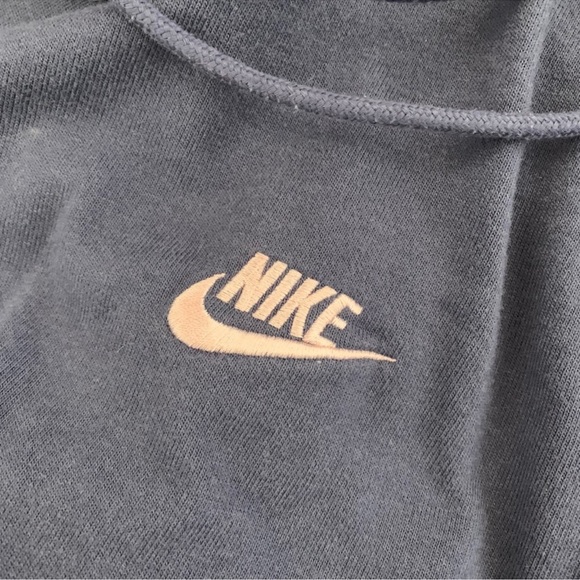 Nike Blue Cropped Hoodie sweatshirt - Picture 3 of 4